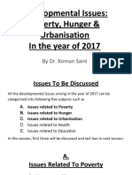 Developmental Issues: Poverty, Hunger & Urbanisation in The Year of 2017