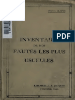 Inventaire de Nos Fautes Les Plus Usuelles - Sylva Clapin