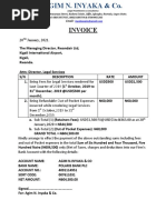 Agim N.inyaka Invoice