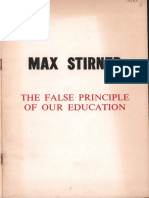 Max Stirner, «Το σφάλμα της παιδείας μας»