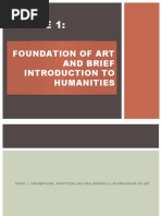 Foundation of Art and Brief Introduction To Humanities