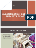 Classification and Subjects of Art
