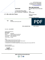 URSP - Billing Invoice - Homeworld Surveillance 2021