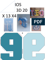 Copia de Copia de Numeros Y LETRAS DE 20 X 13 X 4 CM 3D