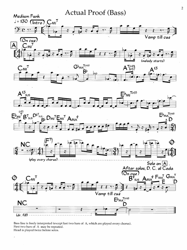 Actual Proof (Bass Line) | PDF