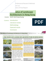 The Status of Landscape Architecture in Hong Kong