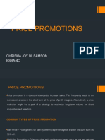 Price Promotions: Chrisma Joy M. Samson Bsba-4C