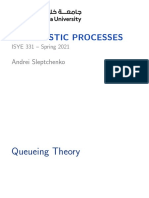 STOCHASTIC PROCESSES AND QUEUEING THEORY