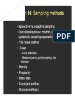 Lesson 14: Sampling Methods