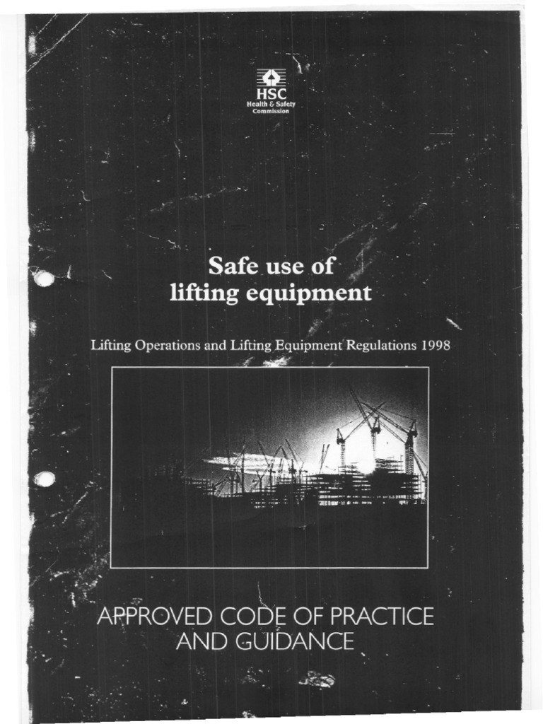 LOLER Lifting Operations & Lifting Equipment Regulations 1998 PDF