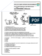 Avaliacao de Portugues Charge