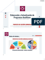 Elaboración y Actualización de Programas Analíticos