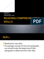 English 1 11-Reading Comprehension Skills