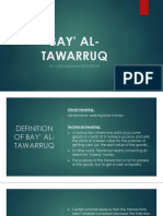 Bay' Al-Tawarruq: By: Nur Hasanah Binti Ishar