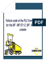 Failure Code of The PLC From SAUER For The BF / MF 571 C BF / MF 691 C Crawler