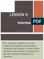 Lesson 9 Interview