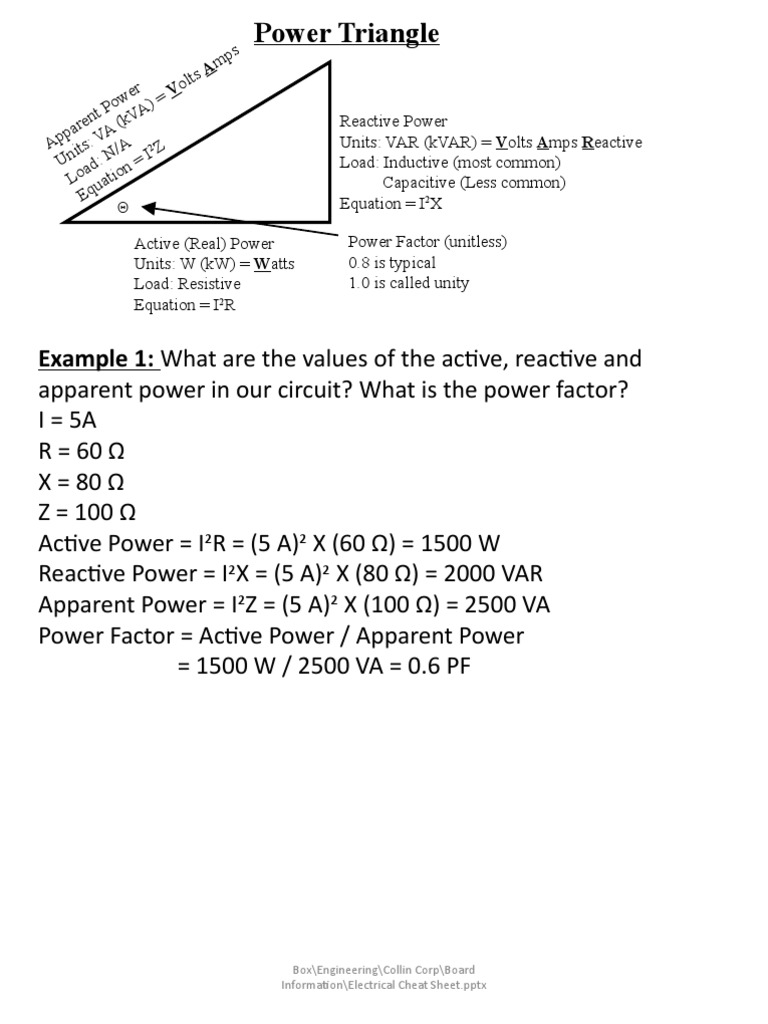 Power Triangle in Electrical Engineering | PDF