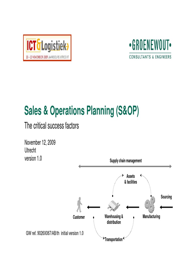 Sales & Operations Planning (S&OP) : The Critical Success Factors | PDF ...