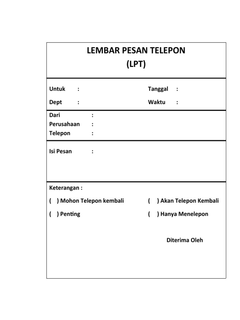 LPT Kosong | PDF