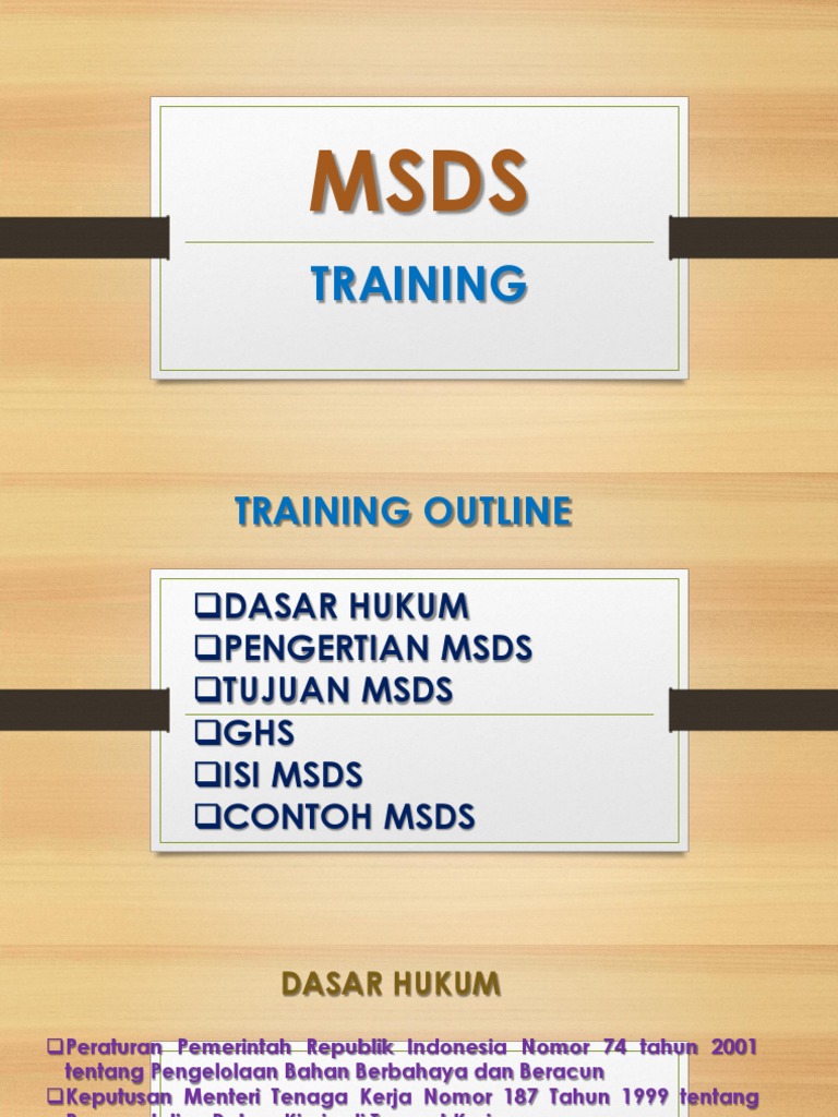 Msds Training Pdf