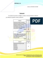 Modelo de Cotización de Servicios