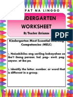 Kindergarten Worksheet Melc Week 4