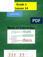 Grade 1 Nov. 1 2021_lesson 15 Subtraction
