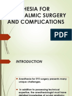 Anesthesia in Ophthal Mic Surgery