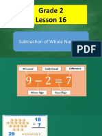 Grade 2 - Lesson 16 Subtraction of Whole Numbers