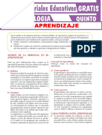 El Aprendizaje para Quinto Grado de Secundaira