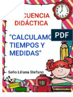 Actividades Calculamos Tiempos y Medidas