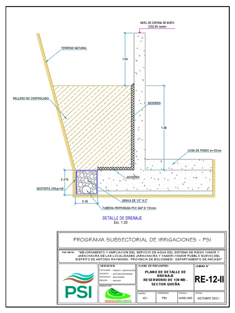Detalle de Drenaje (A4) | PDF | Administracion del Agua | Hidrología