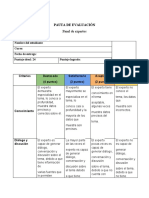 Rúbrica de Panel de Expertos