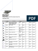 TCBRU-1-9-7-X Component Parts List