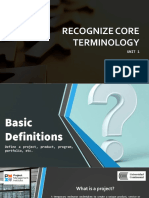 1.1. - Recognize Core Terminology