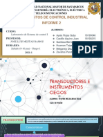 UNMSM: Instrumentos de control industrial - Informe 2