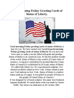 Good Morning Friday Greeting Cards of Status of Liberty