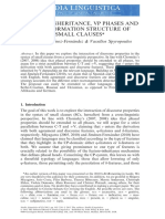 Feature Inheritance VP Phases and The Information Structure of Small Clauses