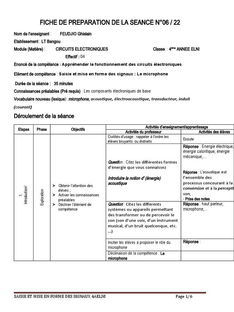 Fonctionnement et Types de Microphones | PDF | Microphone | Son