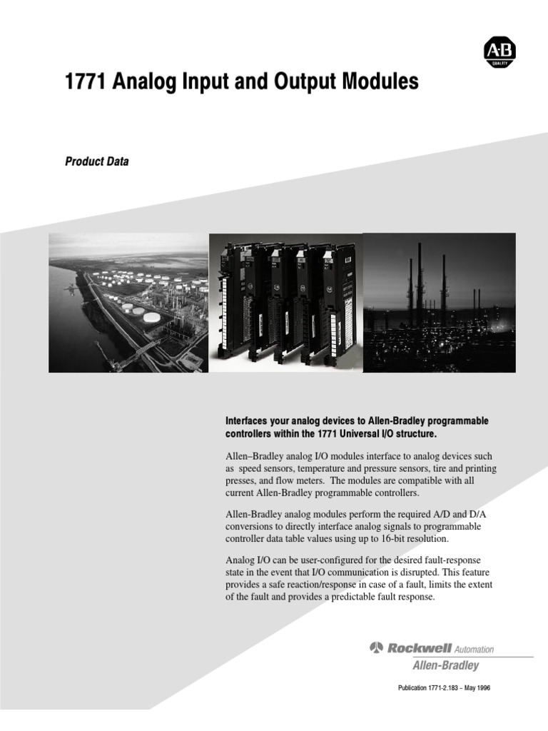 1771 Analog Input and Output Modules | Analogue Electronics | Analog To