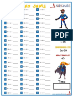 3-12 Times Tables - Superhero Sums