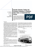 Acoustic Emission Testing and Structural Evaluation of Seamless Steel Tubs in Compressed Gas Service