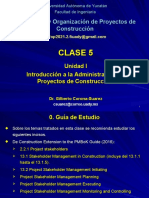 Clase 5 (Introduccion A La Administracion de Proyectos)