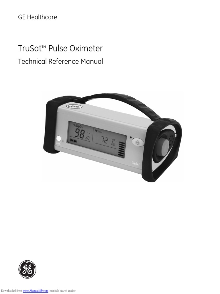 Trusat Pulse Oximeter: Technical Reference Manual | PDF ...