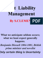 Asset Liability Management: by S.Clement
