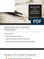 Measure of Central Tendencies