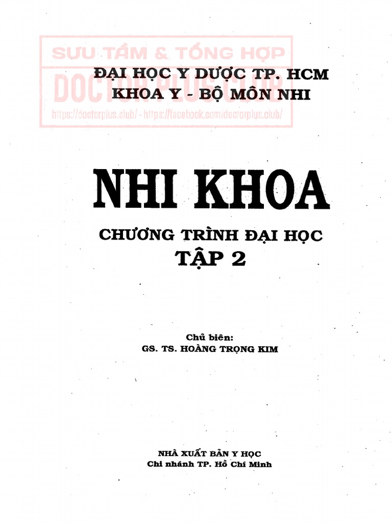 BÀI GIẢNG NHI KHOA TẬP 2 TỪ ĐẠI HỌC Y HÀ NỘI TÀI LIỆU CHUẨN ĐẦU NGÀNH