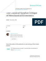 La Crítica Clásica Del Excedente Fiorito, Eco Secularización