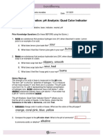 Student Exploration: PH Analysis: Quad Color Indicator: Sour Burns