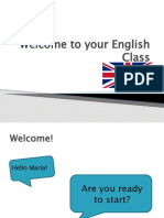 Welcome to your English Class Maria